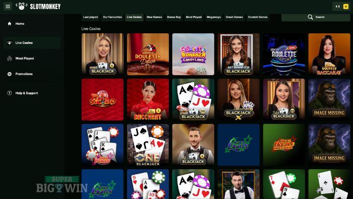 Slot Monkey interface